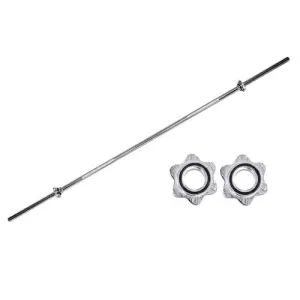 1 Inch Chrome Barbell   2 Spinlock Collars - 5ft