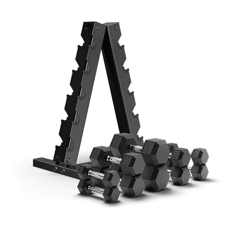 150-Pound Dumbbell Set with A-Frame Rack