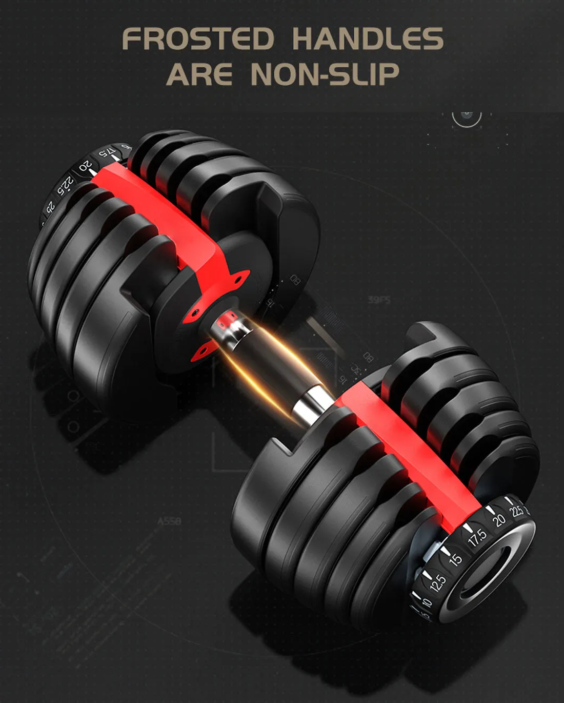 2x 24kg Adjustable Dumbbell Dumbbells Set Weight Plates Home Gym Fitness Exercise Equipment