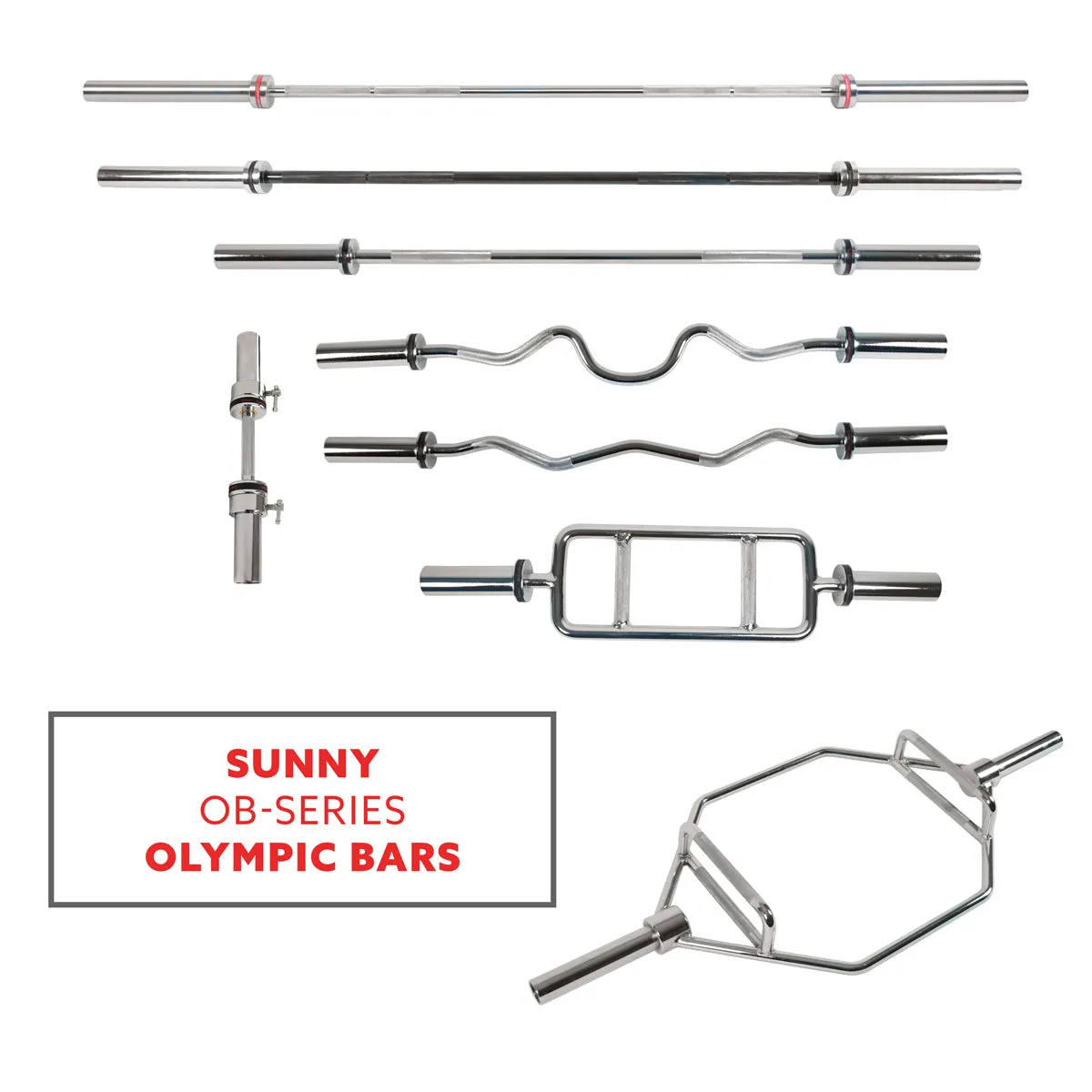 34" Olympic Tricep Bar w/ Ring Collars