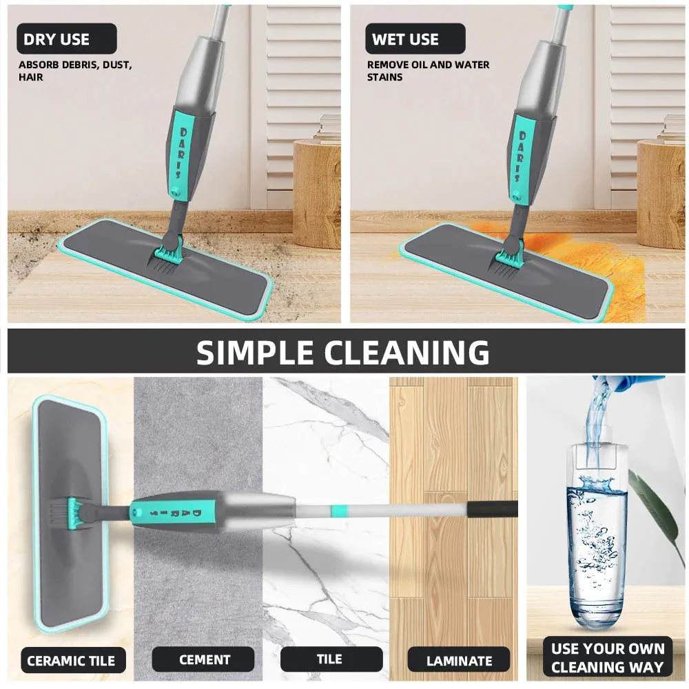 360 Rotation Floor Cleaning Spray Floor Mop with Microfiber Pads for Cleaning