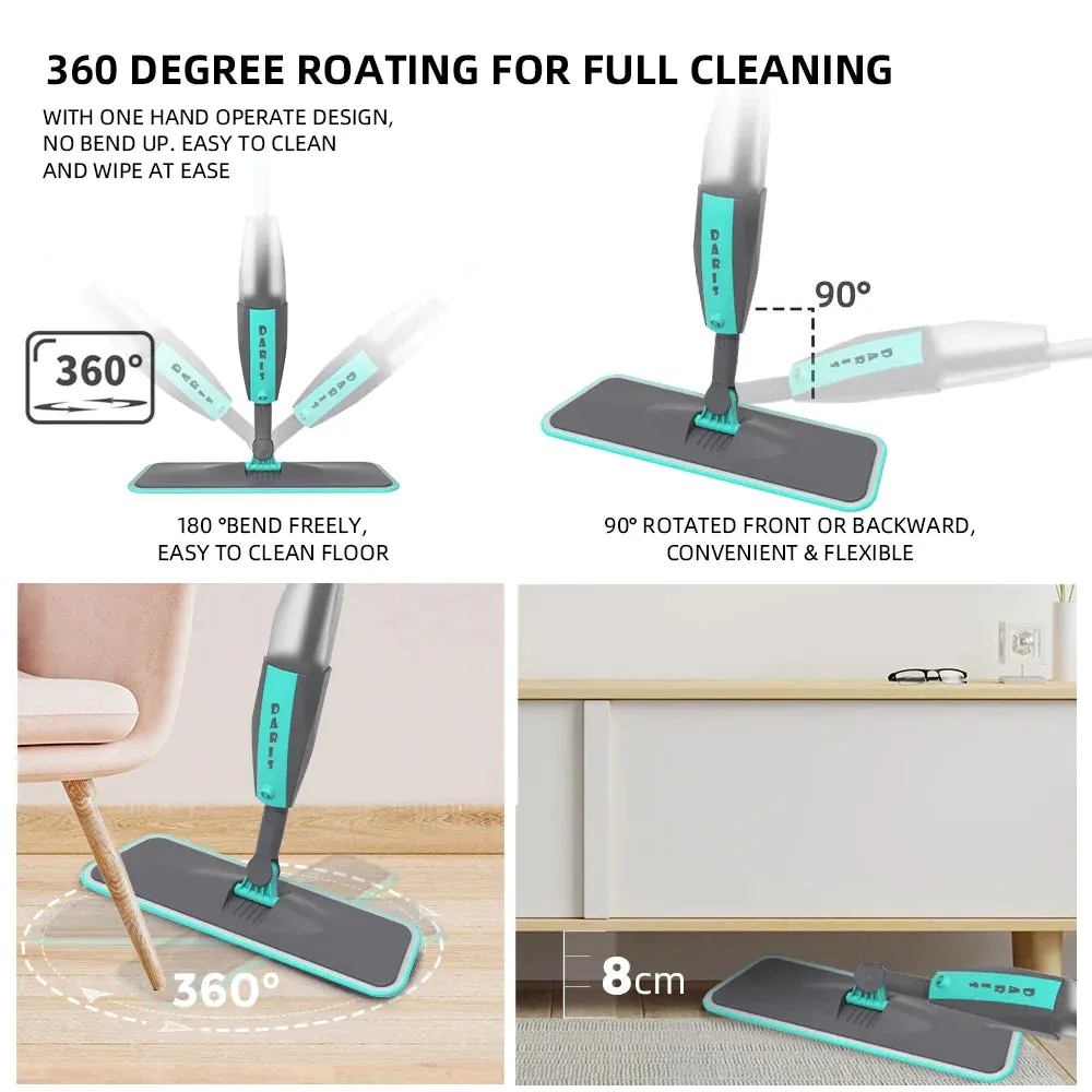360 Rotation Floor Cleaning Spray Floor Mop with Microfiber Pads for Cleaning