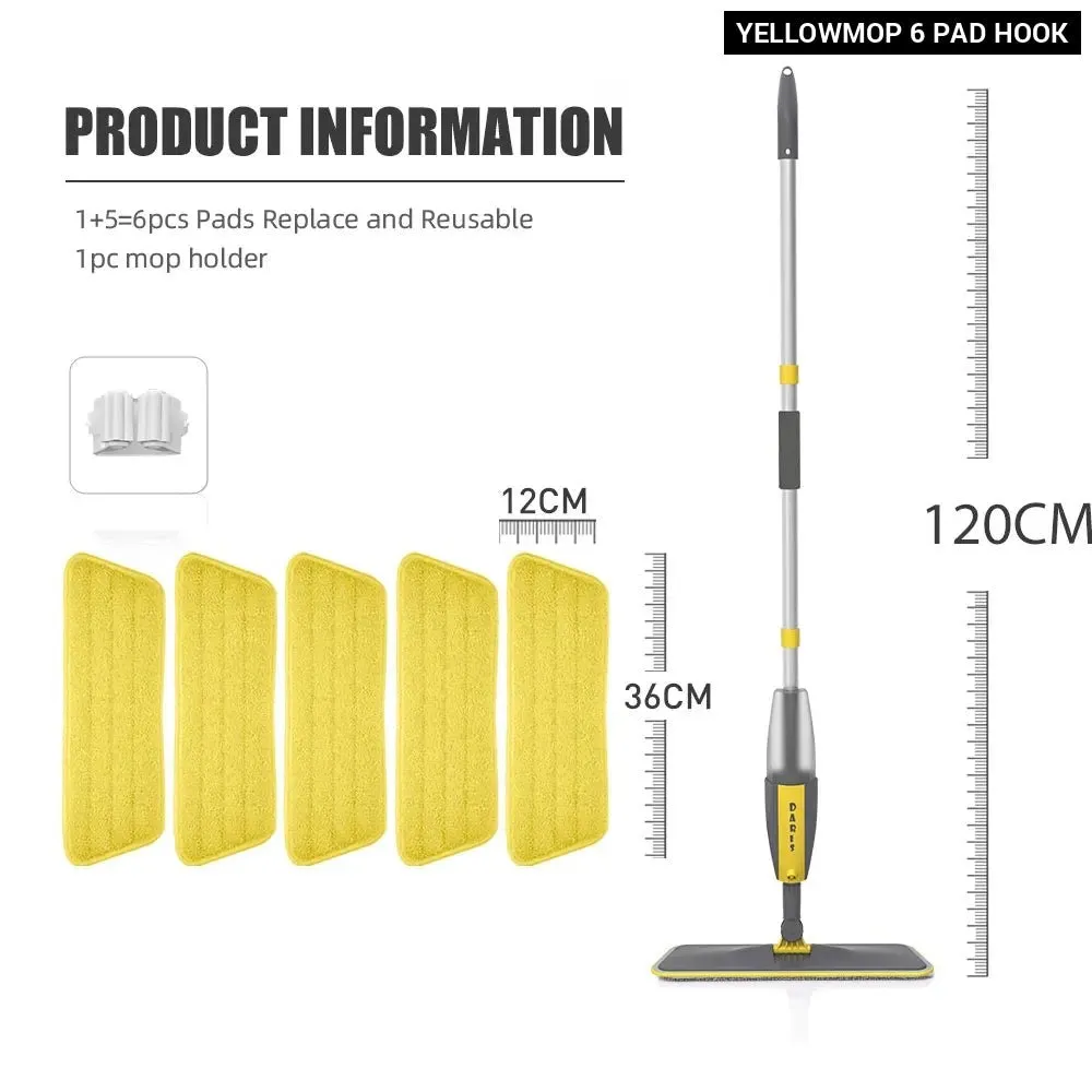 360 Rotation Floor Cleaning Spray Floor Mop with Microfiber Pads for Cleaning
