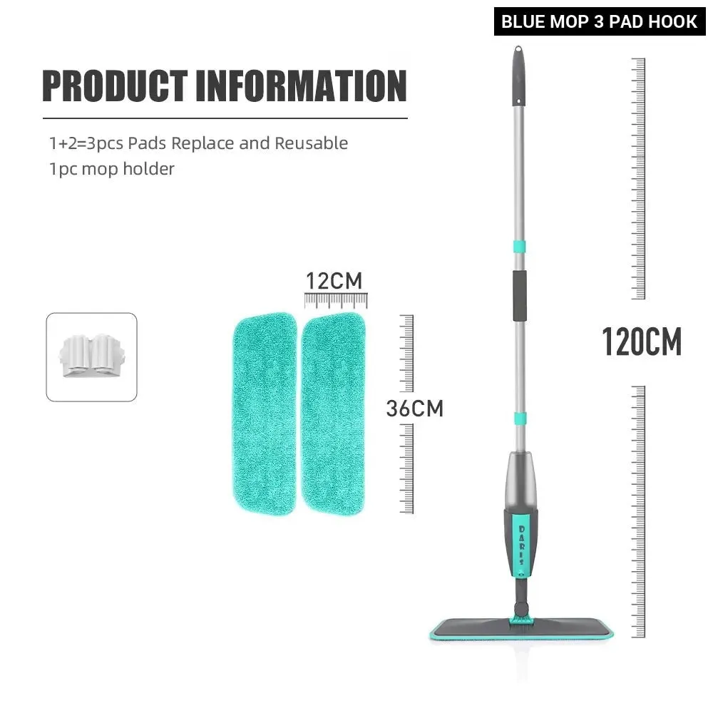 360 Rotation Floor Cleaning Spray Floor Mop with Microfiber Pads for Cleaning