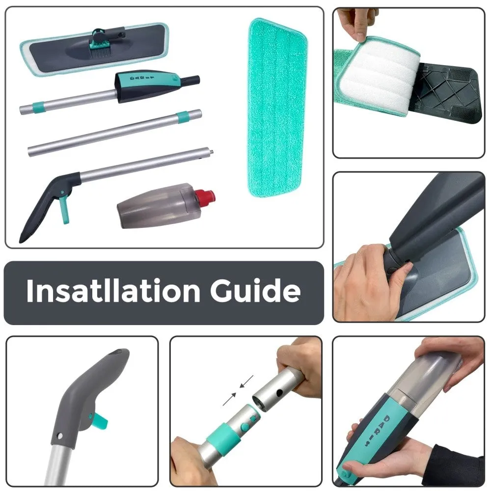 360 Rotation Floor Cleaning Spray Floor Mop with Microfiber Pads for Cleaning