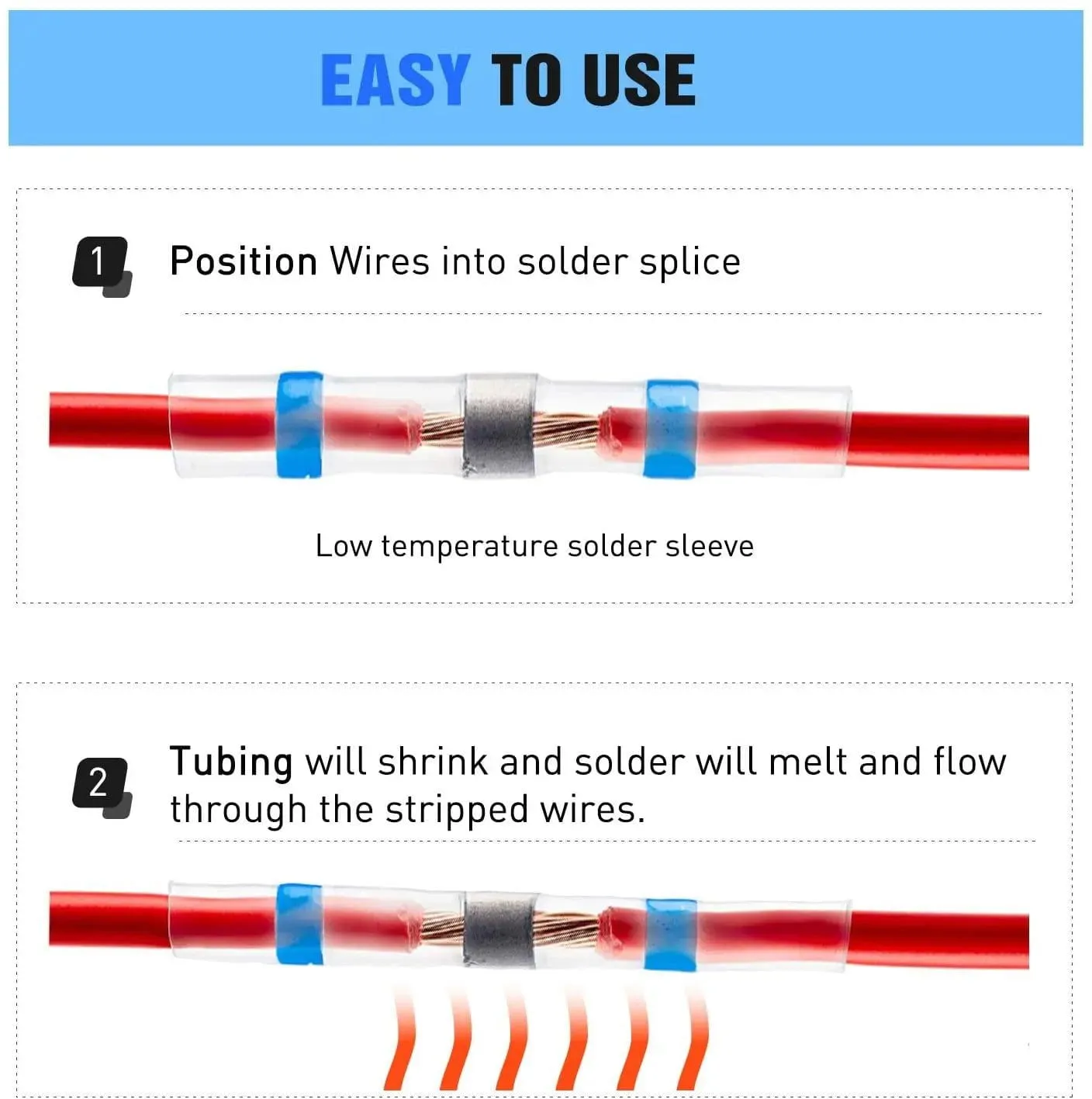 50pcs Solder Seal Wire Connector Kit