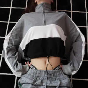 adjustable cropped pullover
