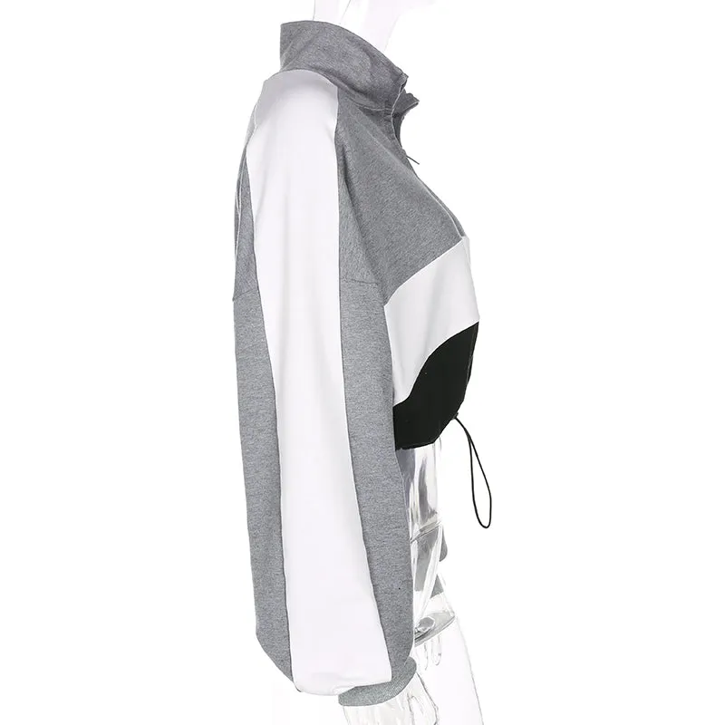 adjustable cropped pullover