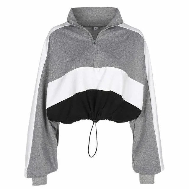 adjustable cropped pullover