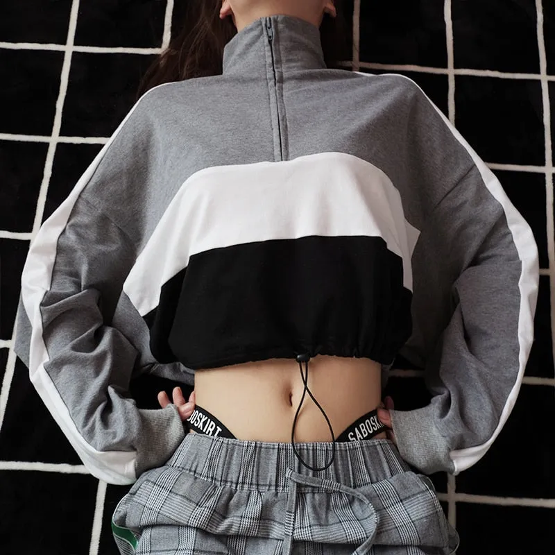 adjustable cropped pullover