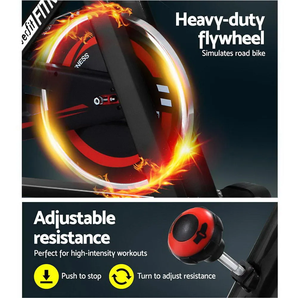 Adjustable Resistance Spin Bike with LCD Monitor - Everfit