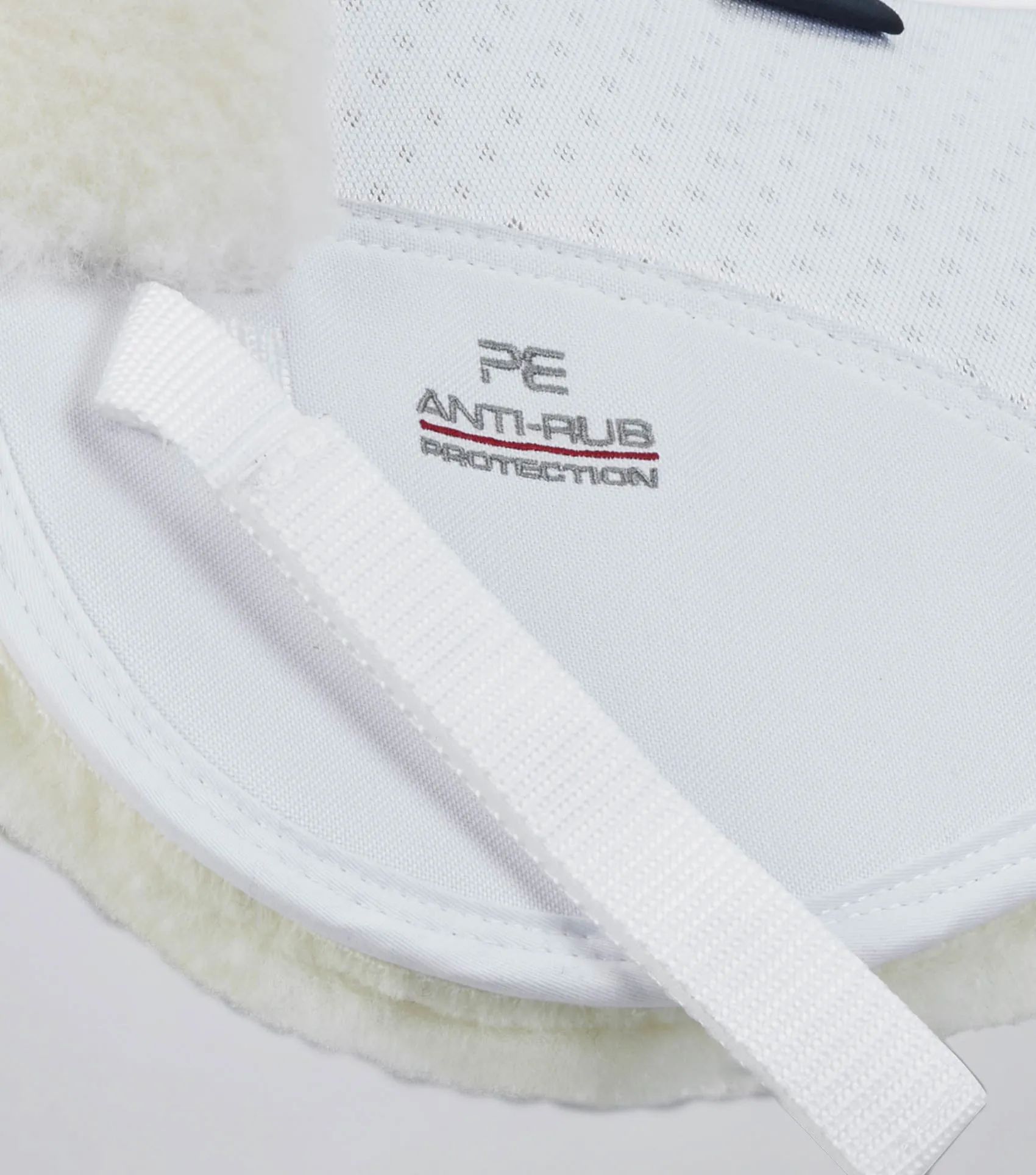 Airtechnology Shockproof Wool Saddle Pad - Half Pad White/Natural Wool