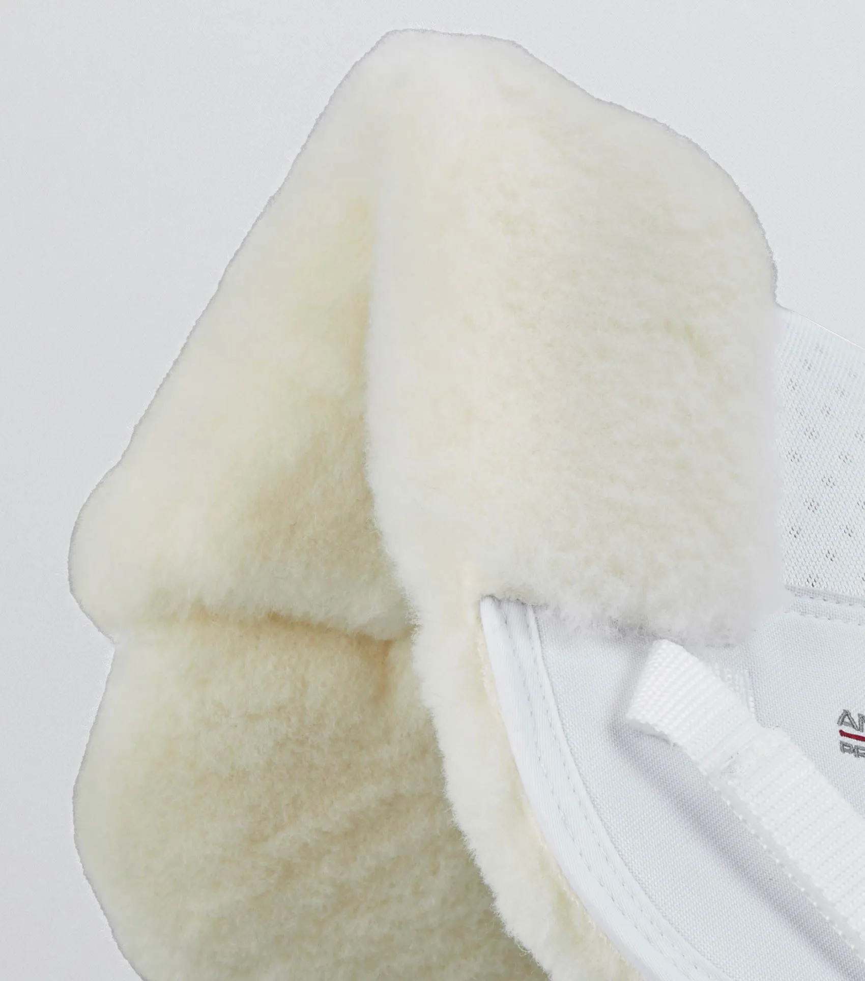 Airtechnology Shockproof Wool Saddle Pad - Half Pad White/Natural Wool
