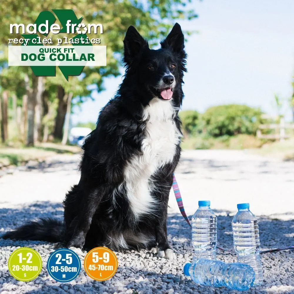 Ancol Made From Medium Pink Candy Stripe Dog Collar