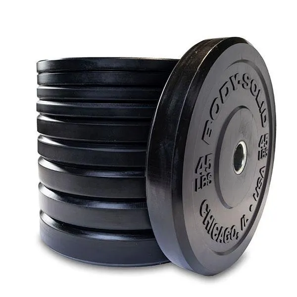 Body Solid 260 lb Chicago Extreme Bumper Plate Set