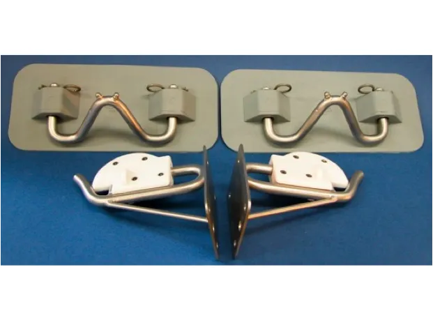 Ceredi Rubber Snap Davit Kit Transom Mount Grey Pads