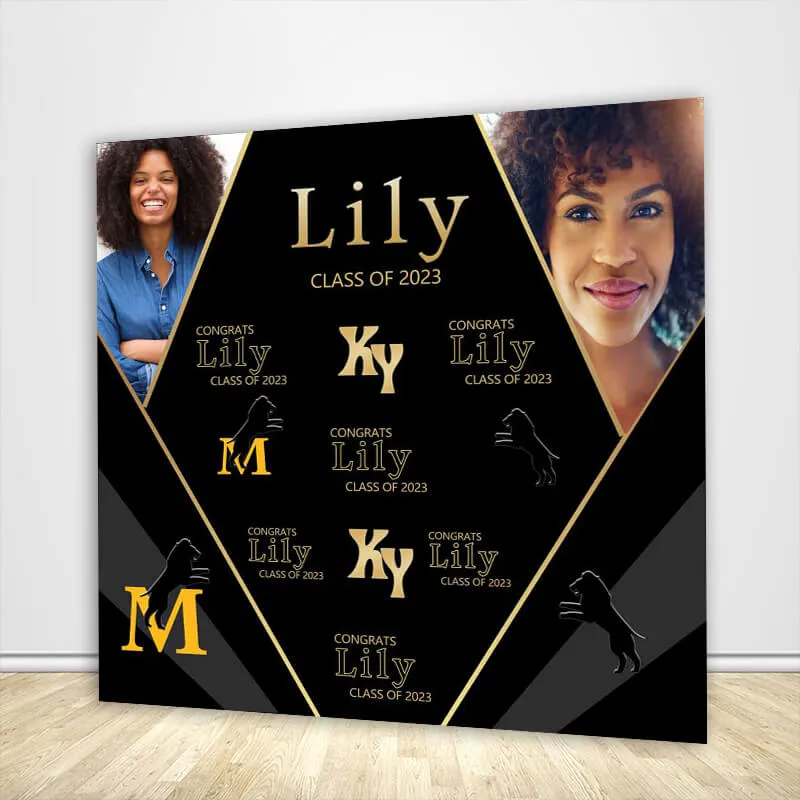 Class of 2024 Graduation Backdrop Custom with Photo