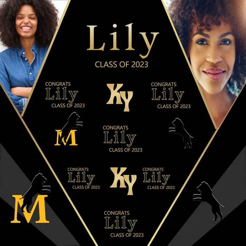 Class of 2024 Graduation Backdrop Custom with Photo