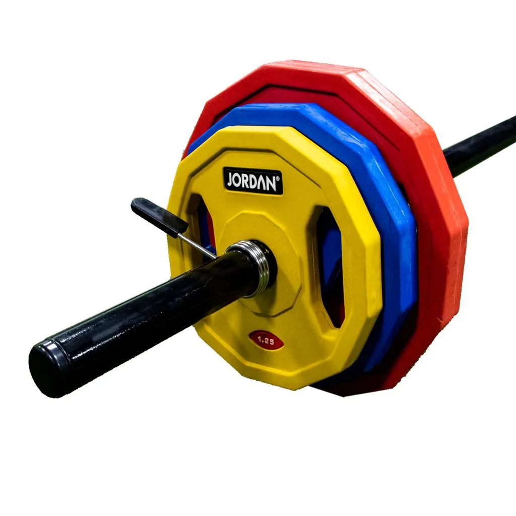 Classic Rubber Studio Barbell Set & Individual Plates