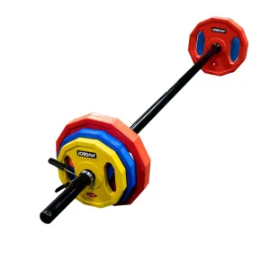Classic Rubber Studio Barbell Set & Individual Plates
