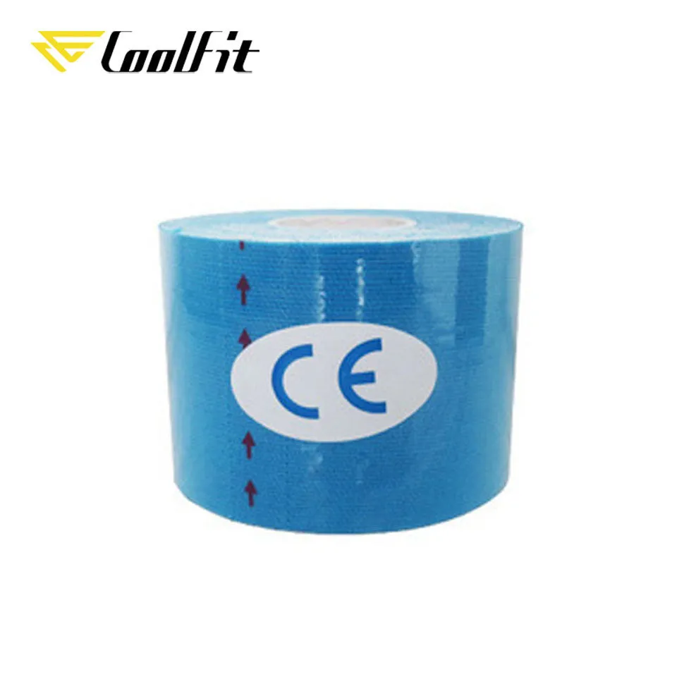 CoolFit 5 Size Kinesiology Tape Athletic Recovery Self Adherent Wrap Taping Medical Muscle Pain Relief Knee Pads Protector