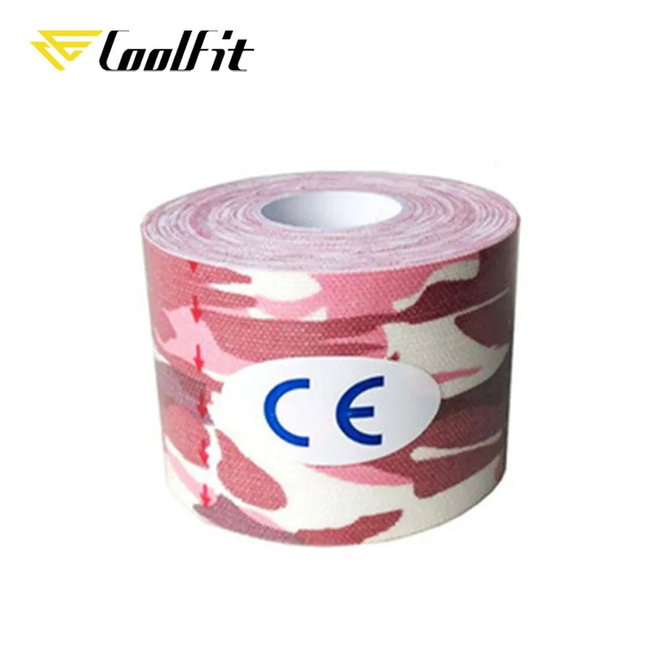 CoolFit 5 Size Kinesiology Tape Athletic Recovery Self Adherent Wrap Taping Medical Muscle Pain Relief Knee Pads Protector