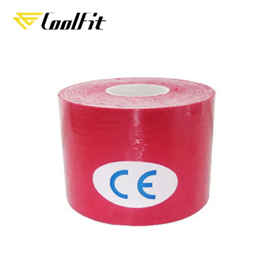 CoolFit 5 Size Kinesiology Tape Athletic Recovery Self Adherent Wrap Taping Medical Muscle Pain Relief Knee Pads Protector