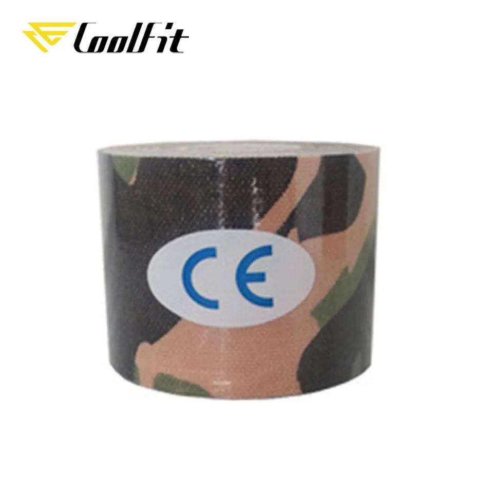 CoolFit 5 Size Kinesiology Tape Athletic Recovery Self Adherent Wrap Taping Medical Muscle Pain Relief Knee Pads Protector