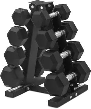 CORTEX Hex Dumbbell 56kg Set with Stand (4, 6, 8, 10kg Pairs)