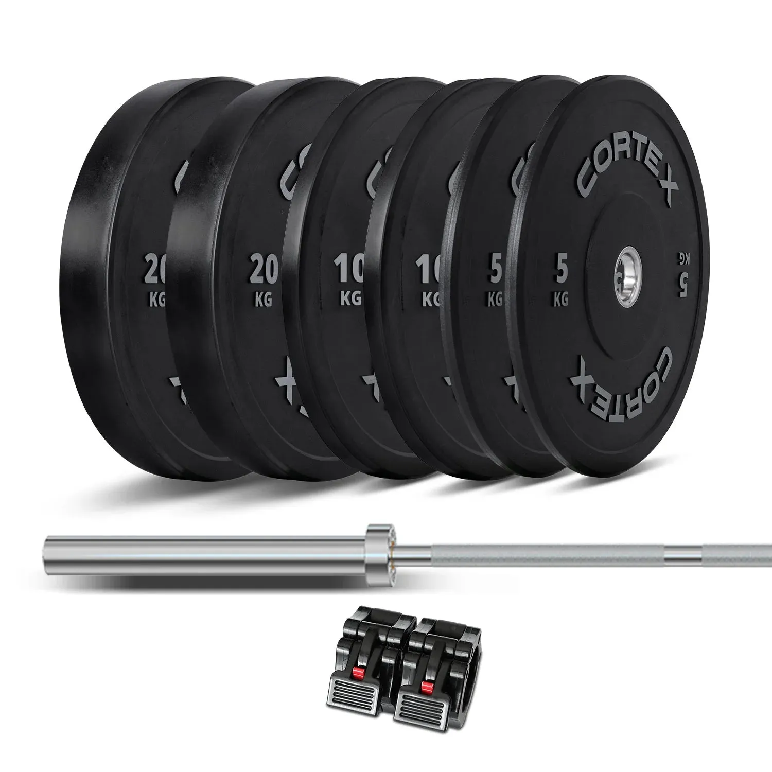 Cortex Pro V2 Spartan205 Barbell Bumper Plate Package