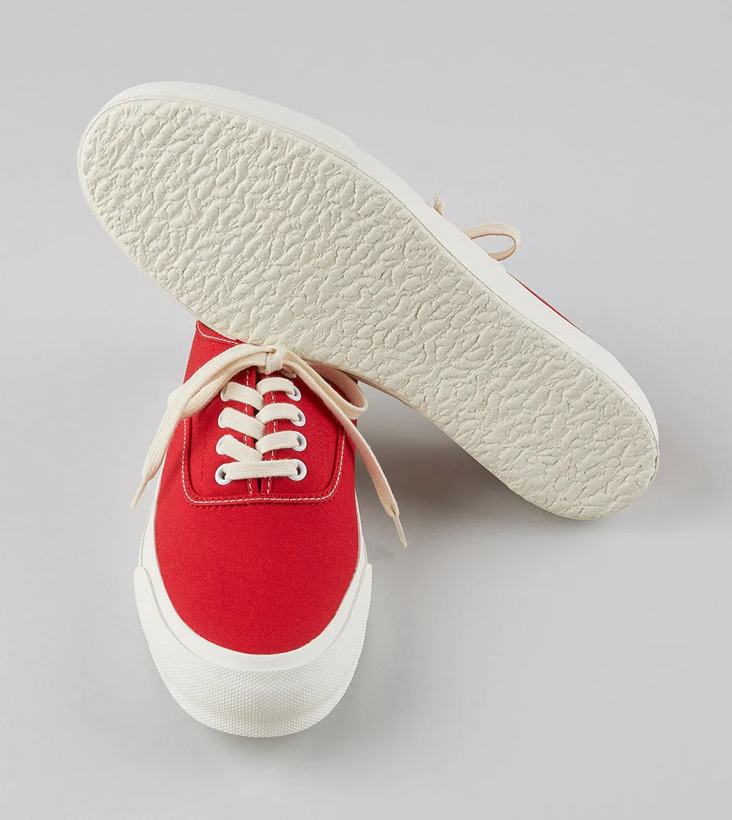 Doek Red Canvas Oxford Trainers