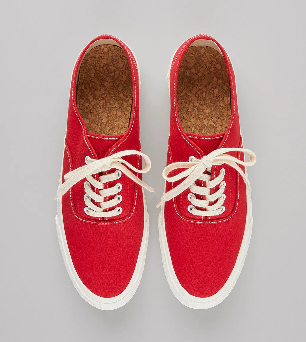 Doek Red Canvas Oxford Trainers