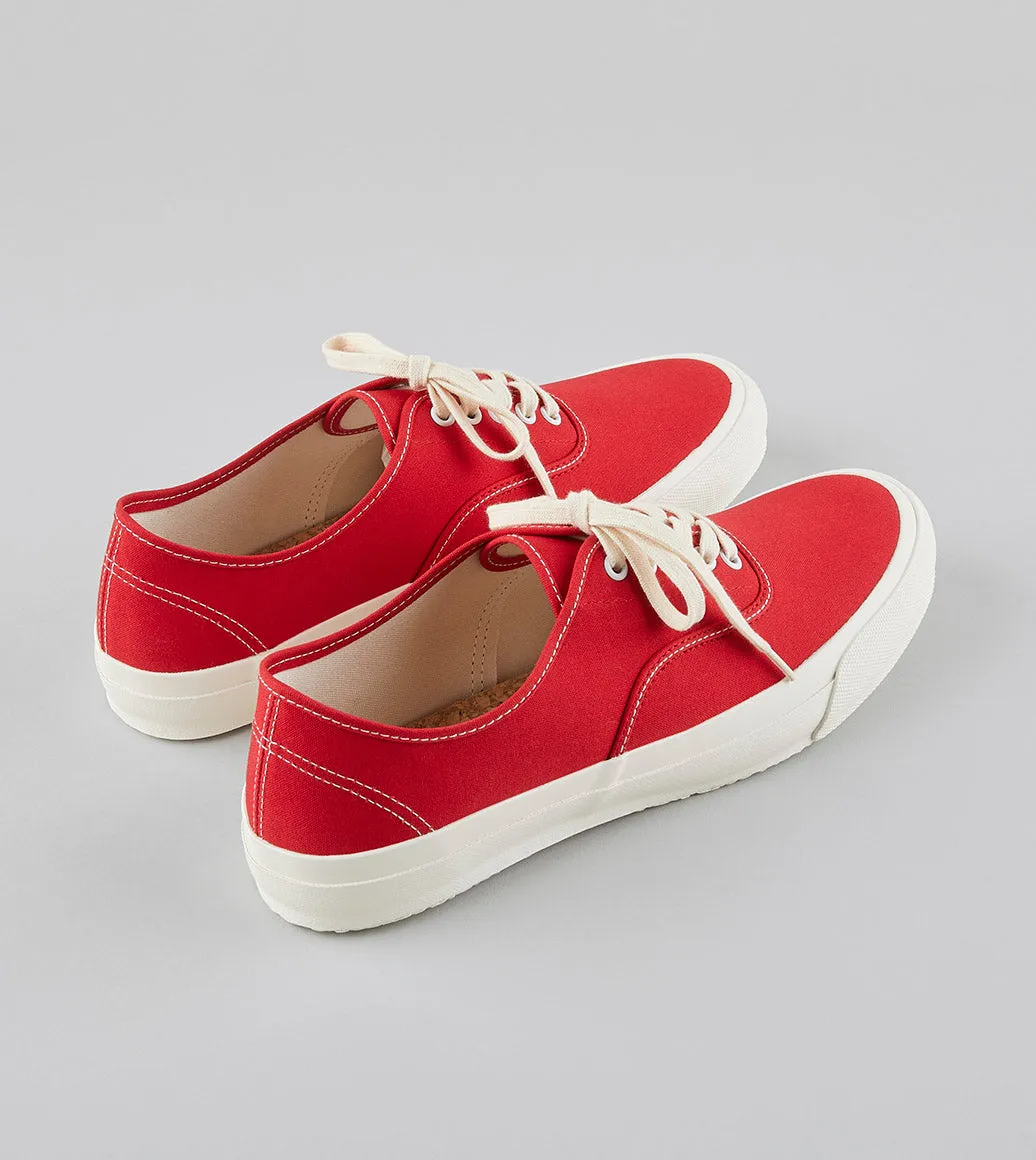 Doek Red Canvas Oxford Trainers