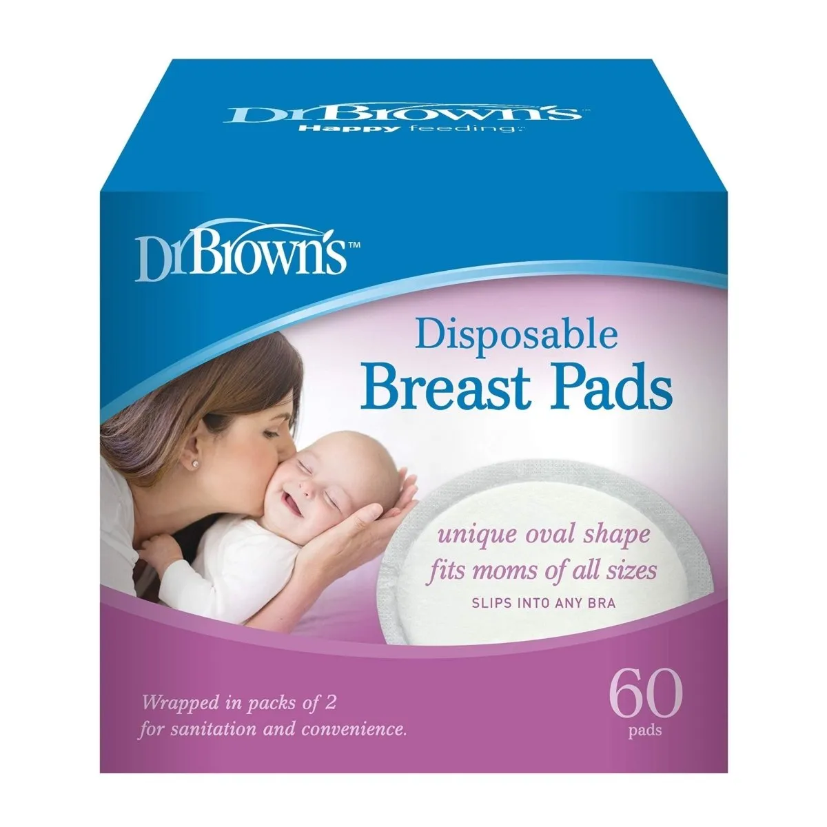 Dr.Brown's Disposable Breast Pads - 60-Count - White