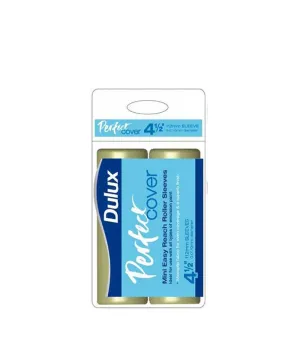 Dulux Perfect Cover Easy Reach Mini Roller Sleeves 4.5 Inch - 2 Pack