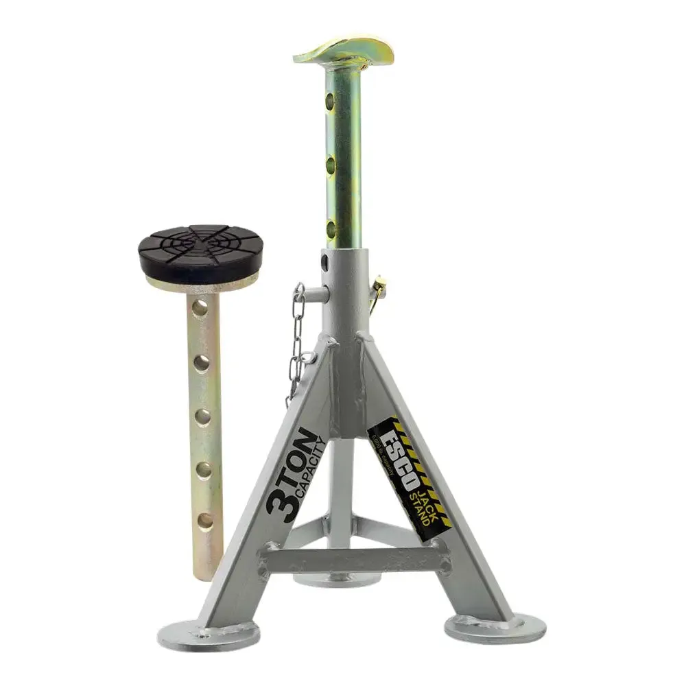 Esco 3 Ton Jack Stand w/ Axle and Rubber Cushion Post (Pair) - 10498K
