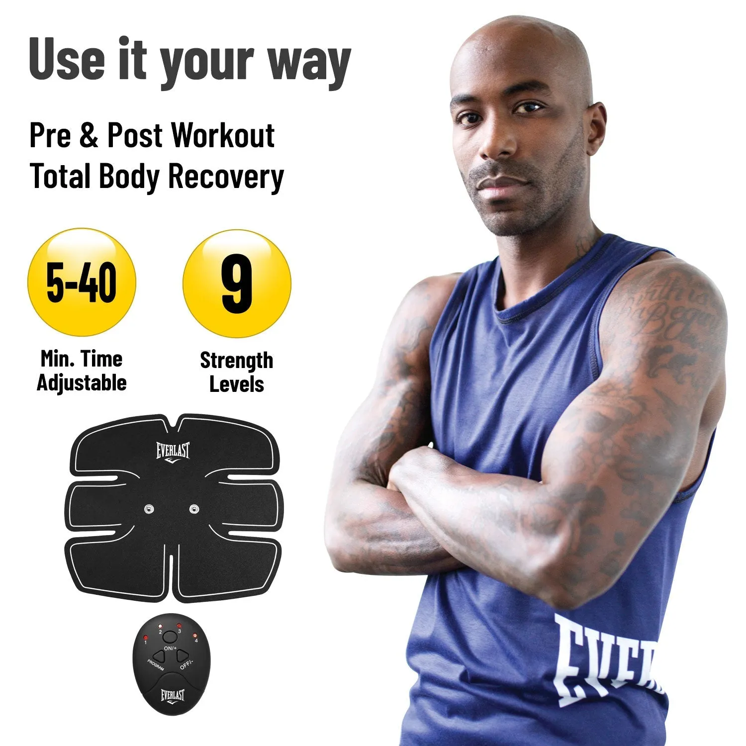 EVERLAST Electronode Wireless Therapy TENS Massager
