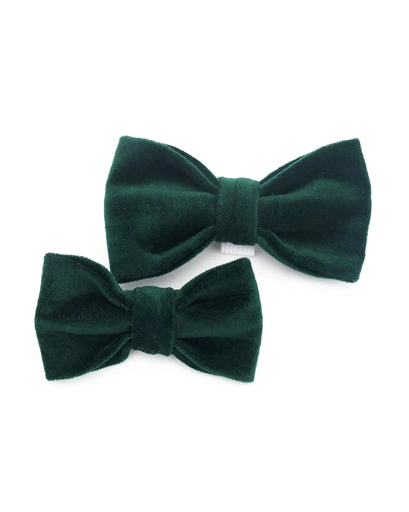Forest Velveteen Bow Tie for Dogs (Made in the USA)