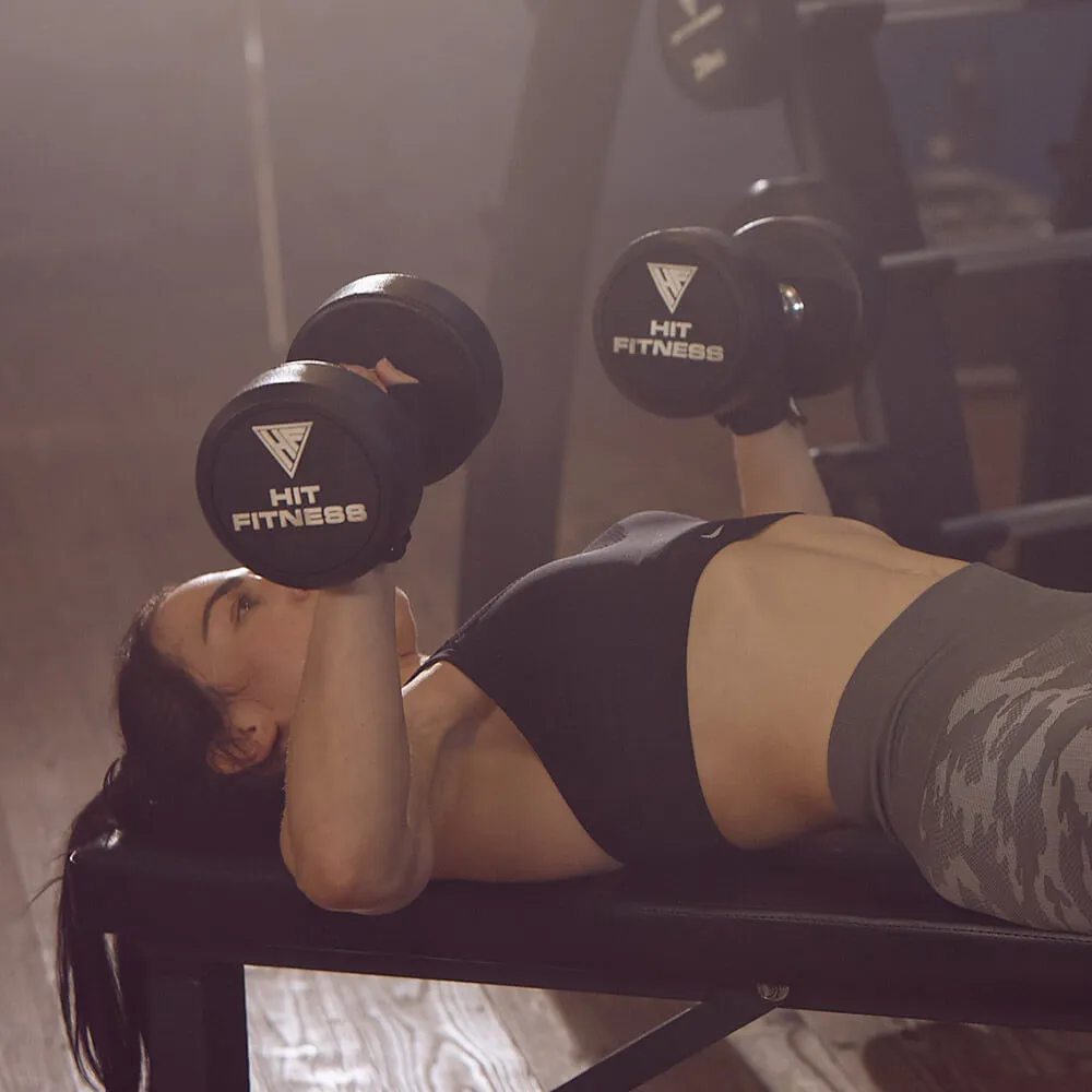 Hit Fitness Round Rubber Dumbbells | 5kg