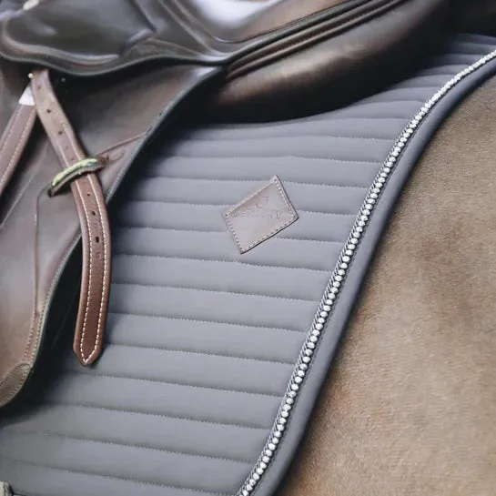 Jumping Saddle Pad Pearls - Grey