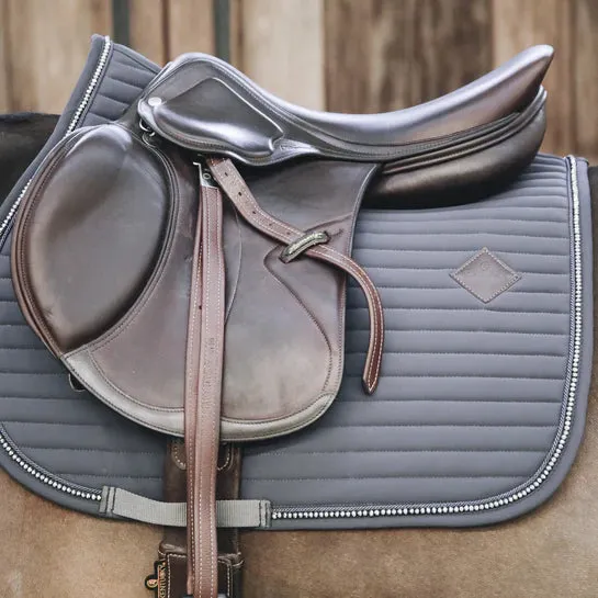 Jumping Saddle Pad Pearls - Grey