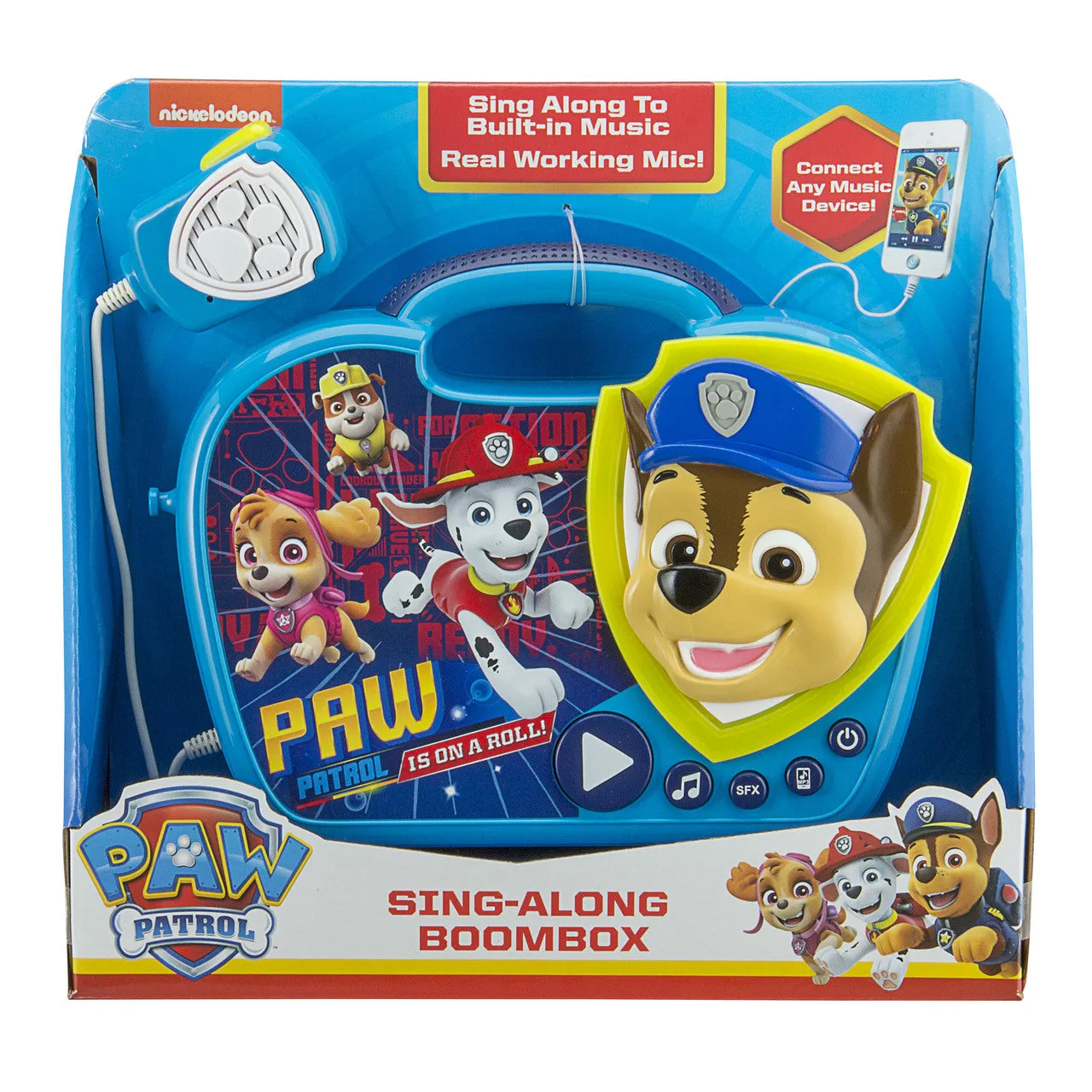 KIDdesigns Paw Patrol Sing Along Karaoke BoomBox