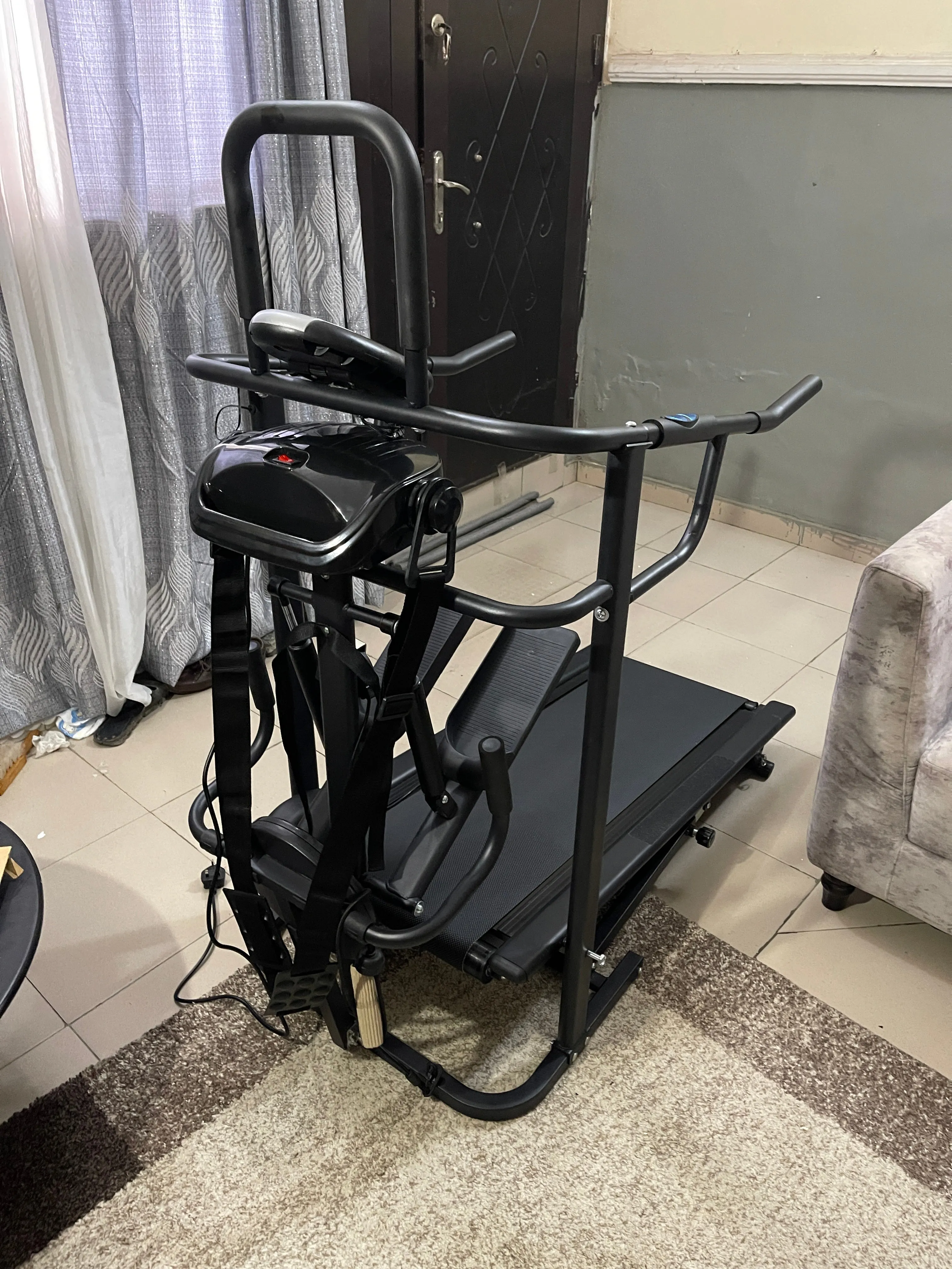 Manual Treadmill with Massager, Stepper, Waist Twister