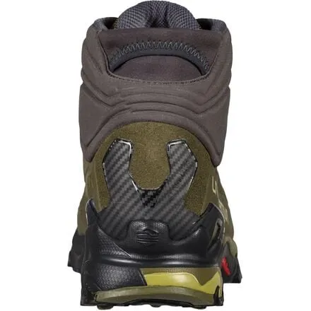 Men's La Sportiva Ultra Raptor II Mid GTX Leather Hiking Boot, Ivy/Tango Red