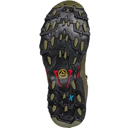 Men's La Sportiva Ultra Raptor II Mid GTX Leather Hiking Boot, Ivy/Tango Red