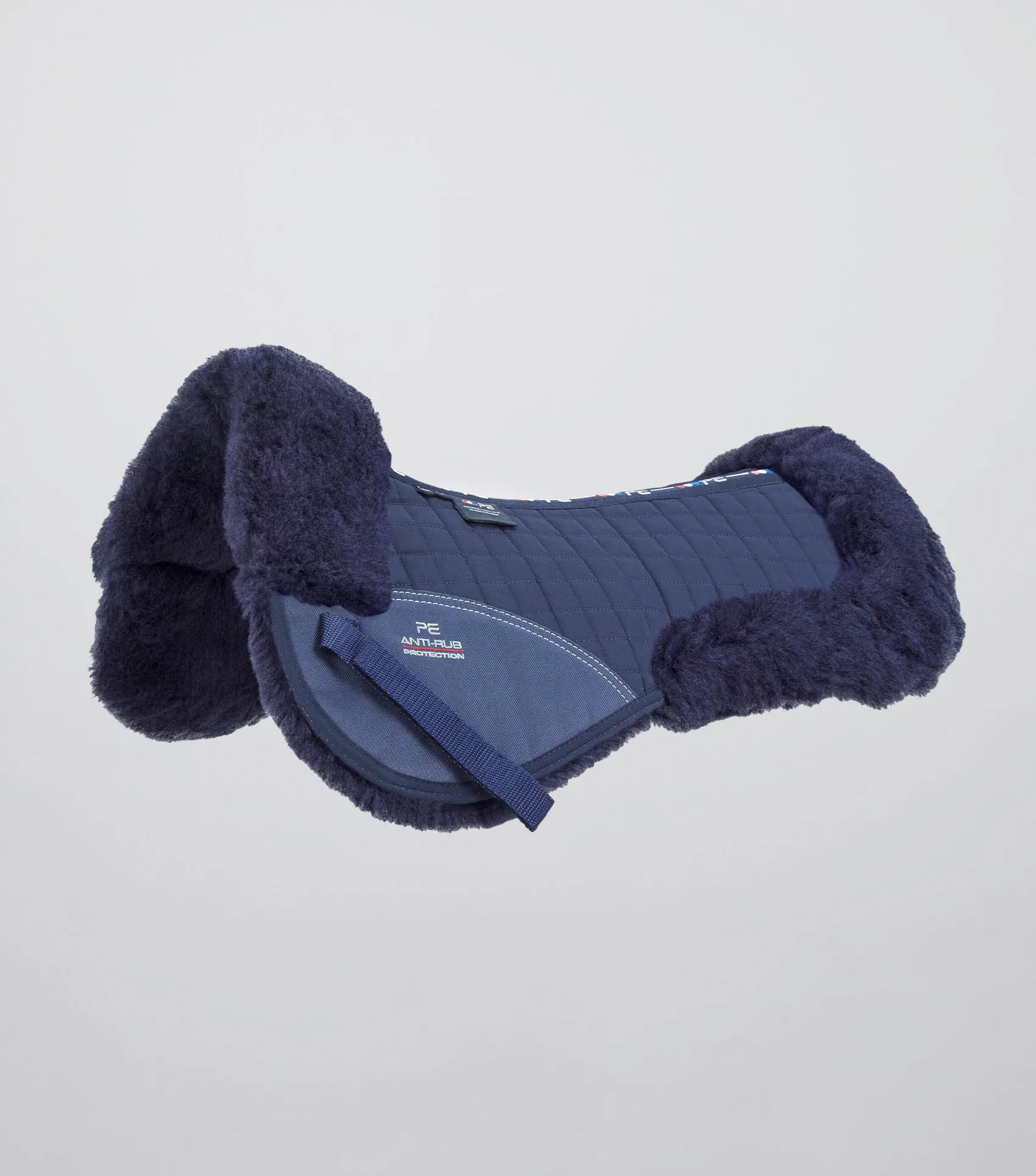 Merino Wool Saddle Pad - Half Pad Navy/Navy Wool