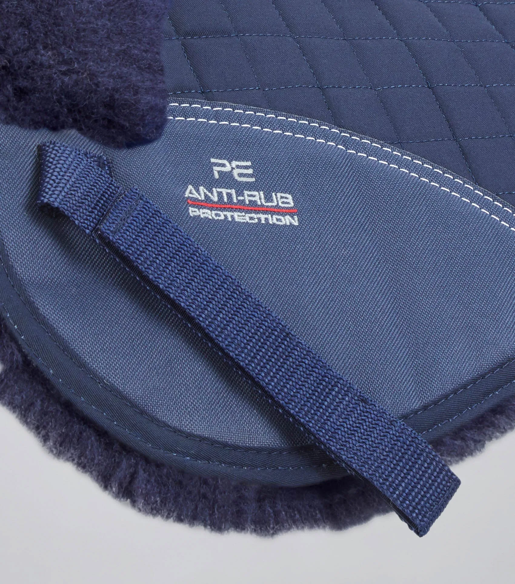 Merino Wool Saddle Pad - Half Pad Navy/Navy Wool