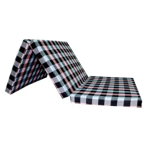 MOLIRA Foldable Foam Mattress Single Bed| Folding Single Bed Matterss for Floor, Travelling, Light Weight 01(Multicolor 0, 3 Folding 72 * 36 * 2) X-01