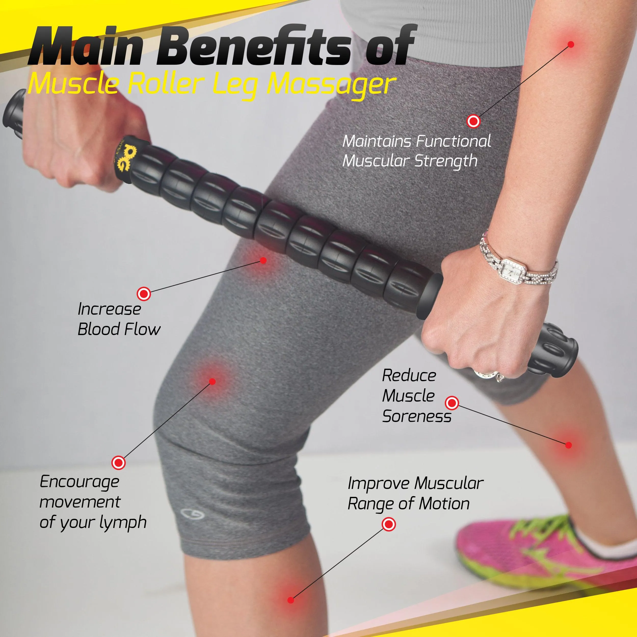 Muscle Roller Sticks - Relief for Sore Muscles and Improved Flexibility