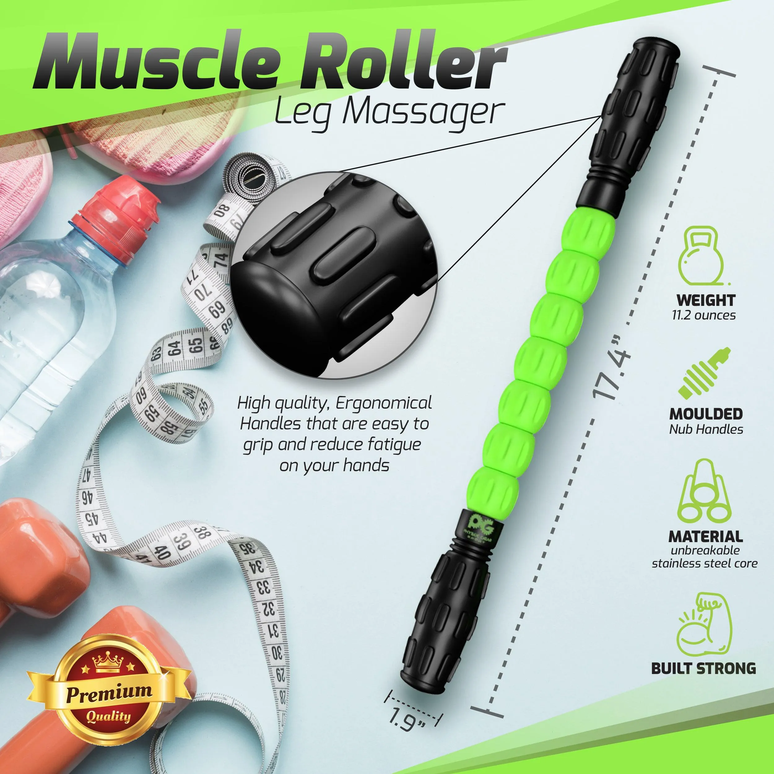 Muscle Roller Sticks - Relief for Sore Muscles and Improved Flexibility